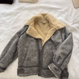 BDG Cream Shearling Jacket